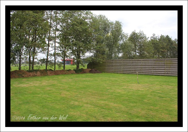 De tuin achter, ook die wordt nog wel aangepakt de komende jaren is het plan.