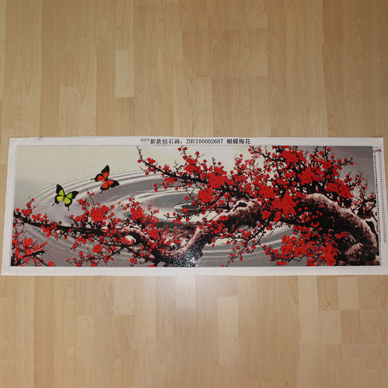 Diamond Painting Chinese Bloemen klaar