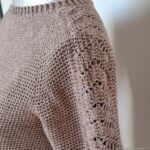 Lace Sleeve Crochet Sweater